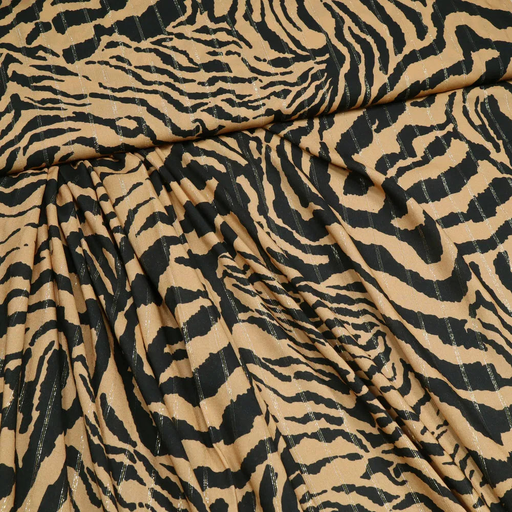 No. 1389 Viscose Tiger Lurex camel | black | gold