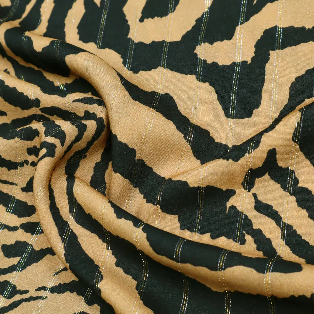 No. 1389 Viscose Tiger Lurex camel | black | gold