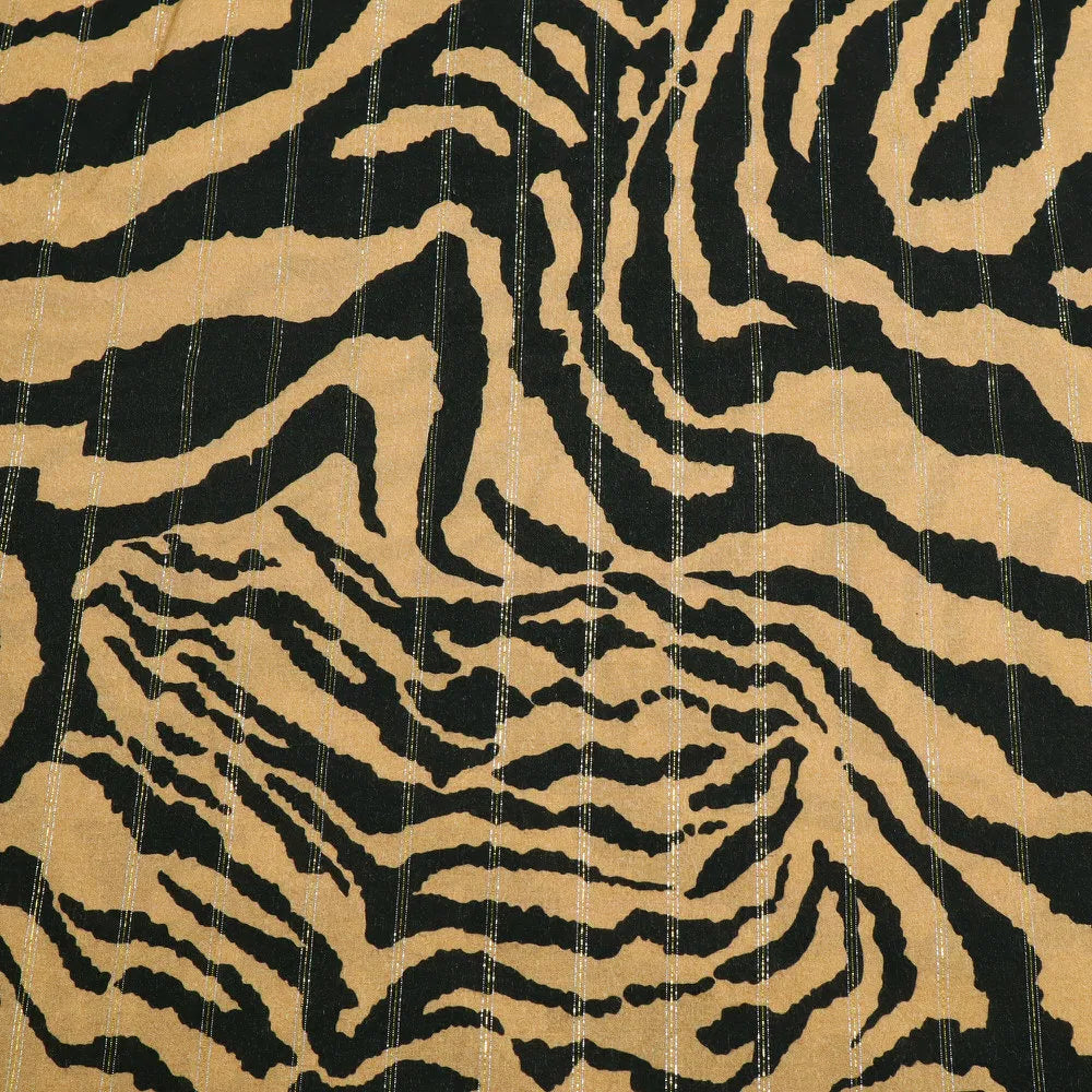 No. 1389 Viscose Tiger Lurex camel | black | gold