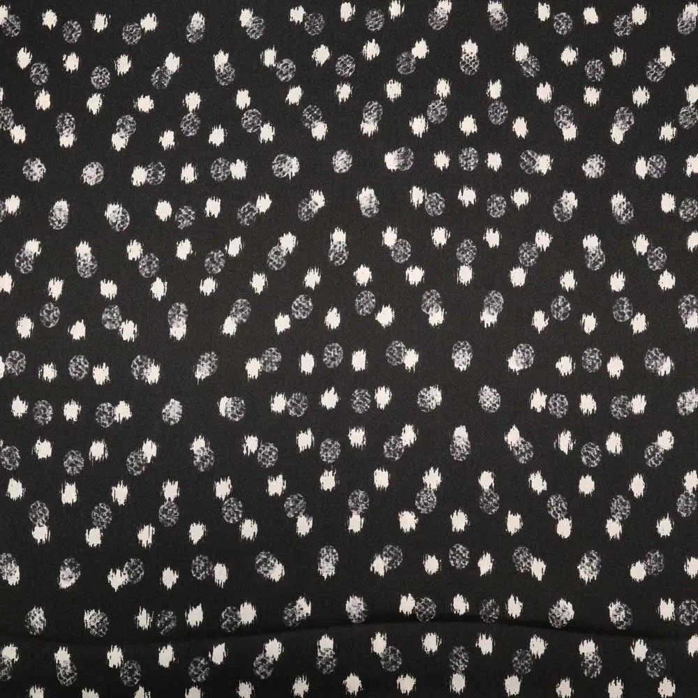 No. 1386 silk twill dots black