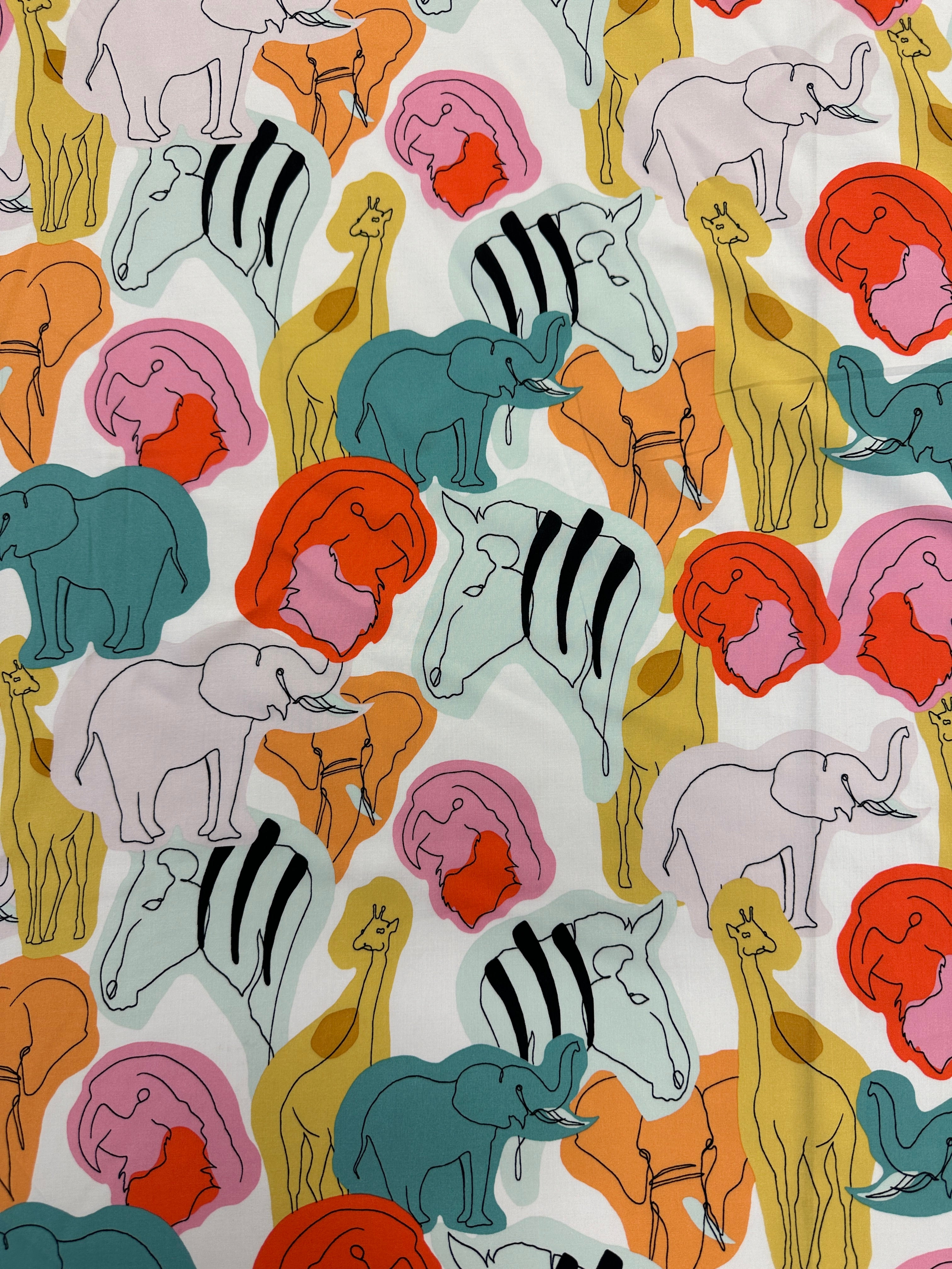 No. 1368 Light viscose with animals