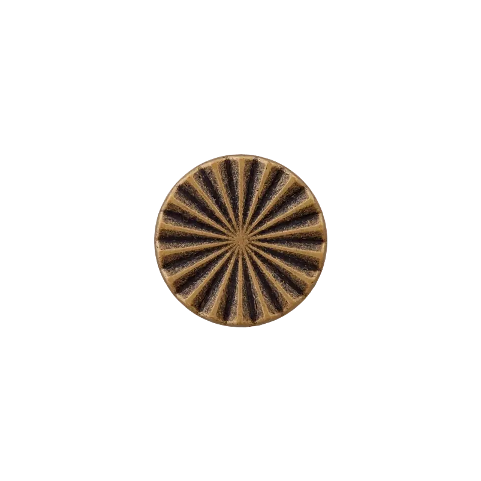 metal button eyelet 15mm antique brass