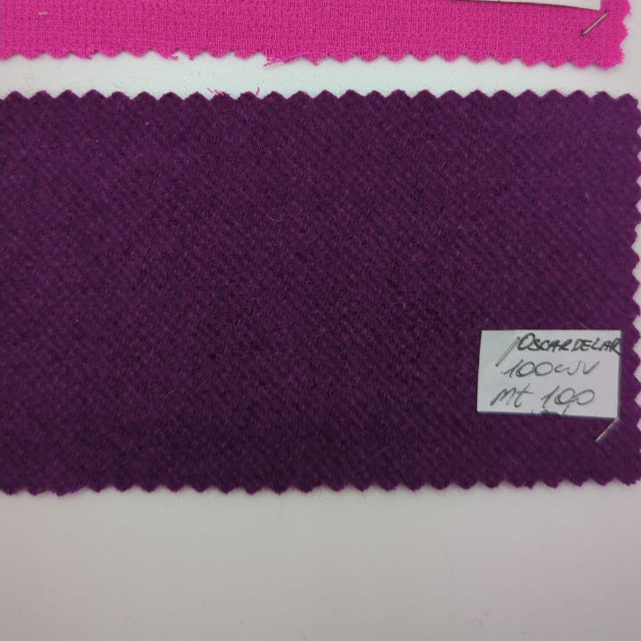 Non. 1526 manteau velours laine raisin violet Oscar dl R.