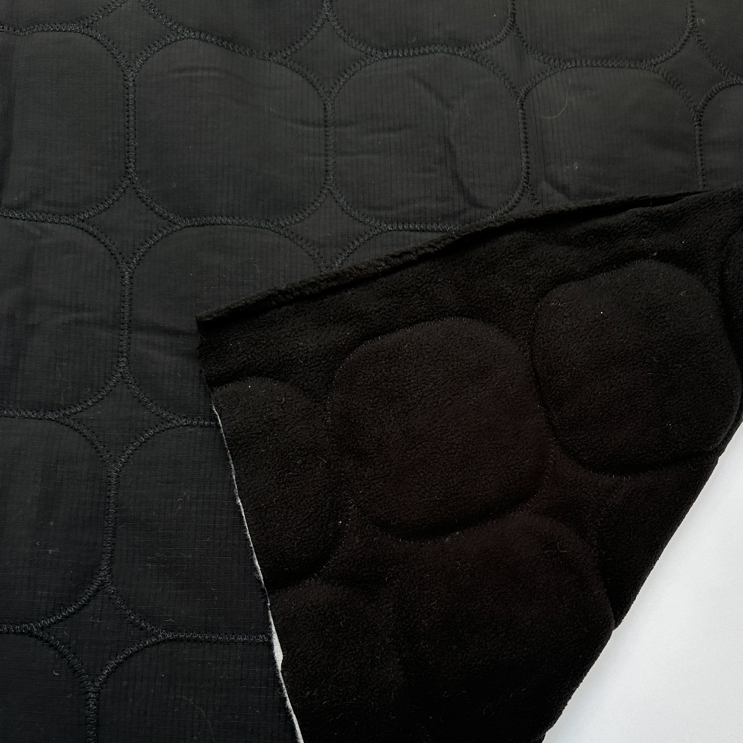 No. 1454 quilted fabric 3-layer with fleece black