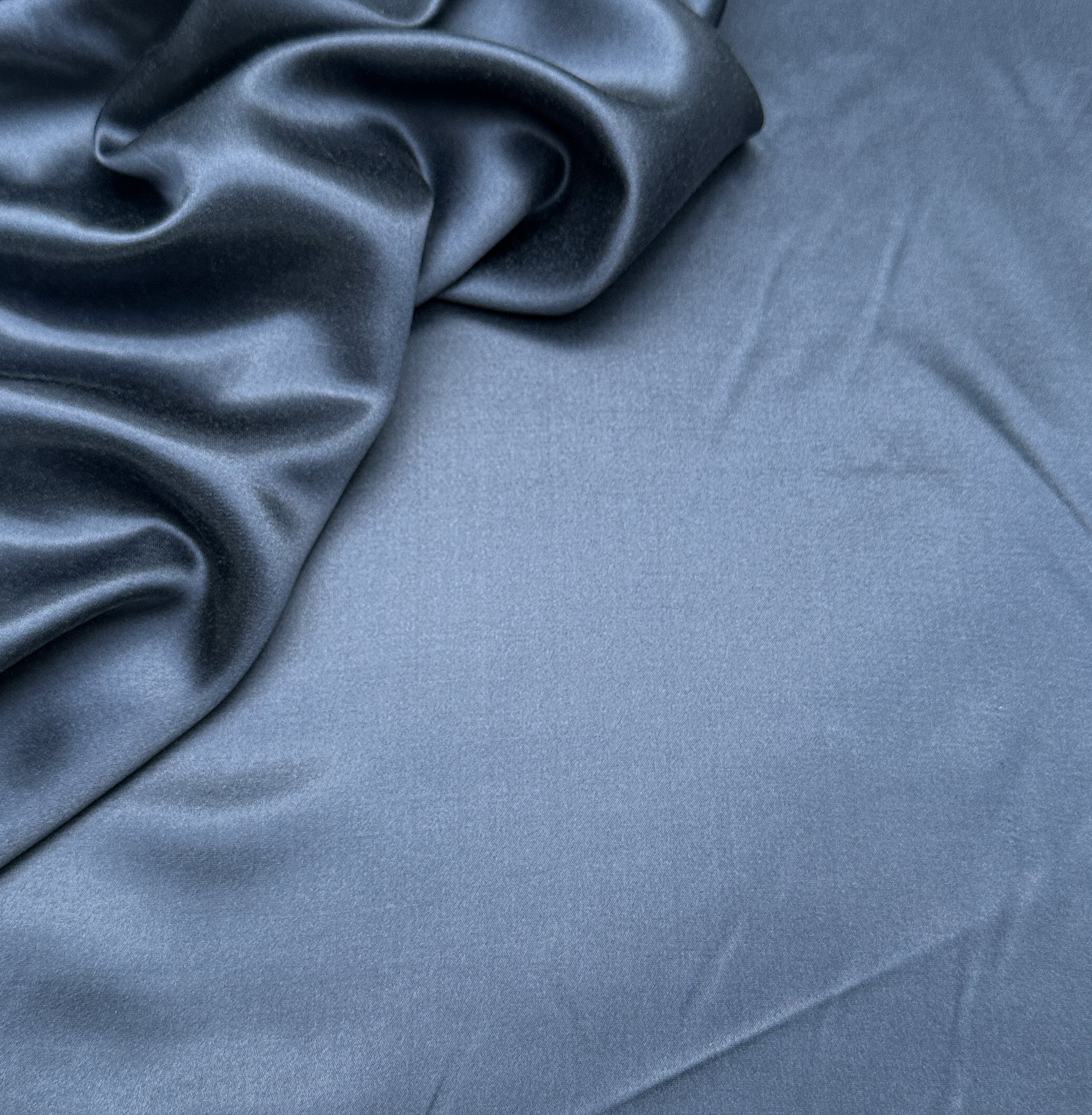 No. 1420 Viscose silk satin midnight blue