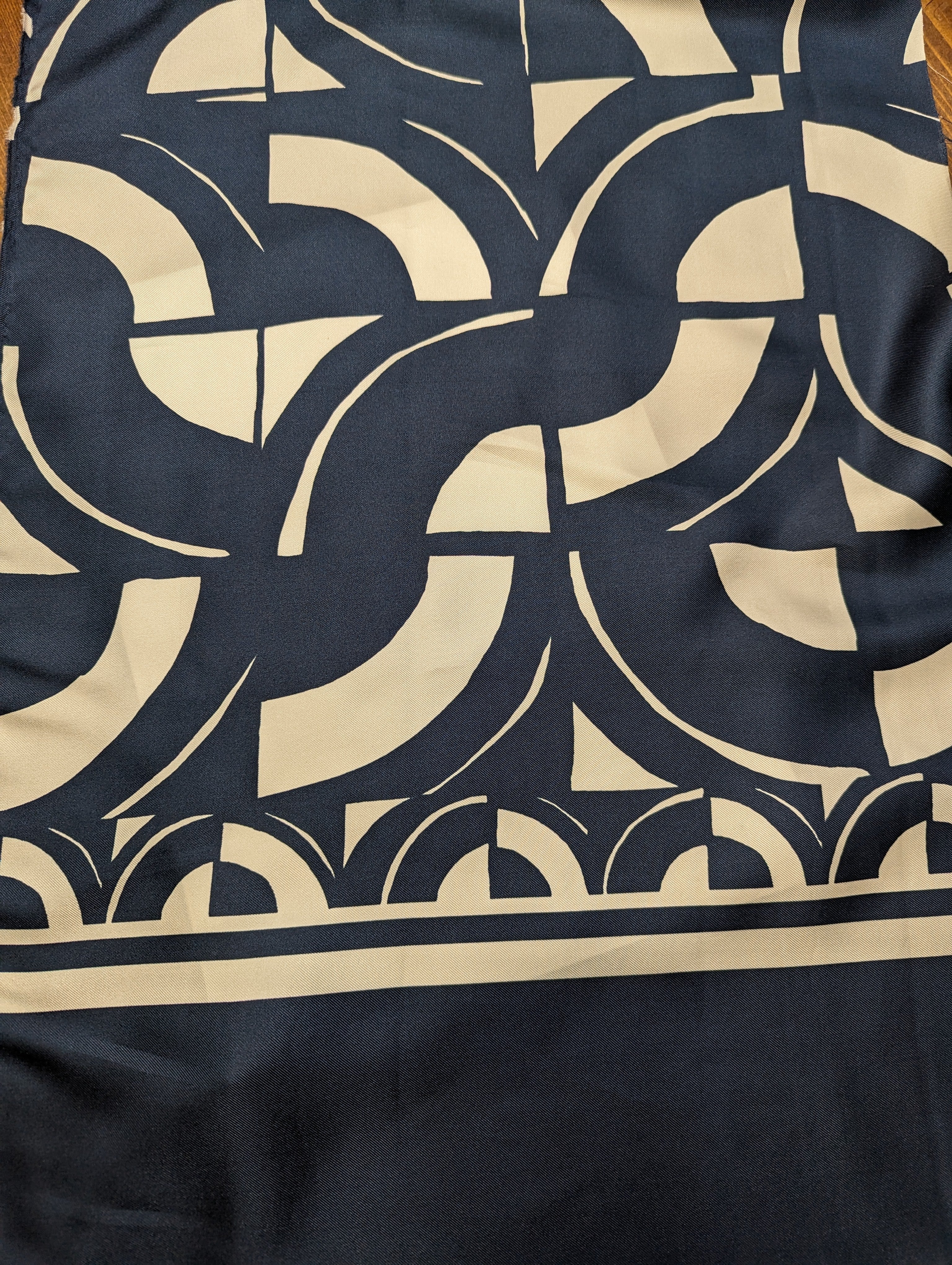 No. 936 printed silk dark blue