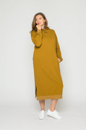 Yellow clearance hooded dress